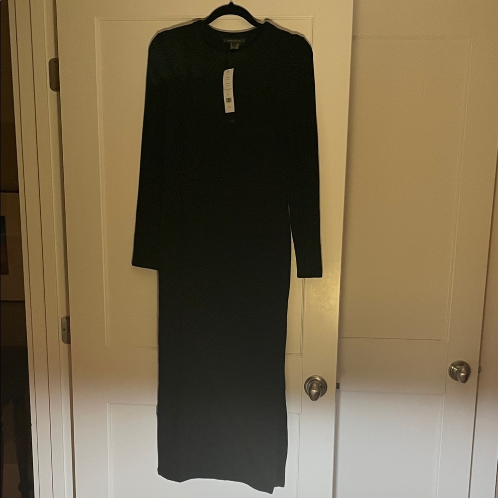 French Connection Elegant Black Long Sleeve Dress